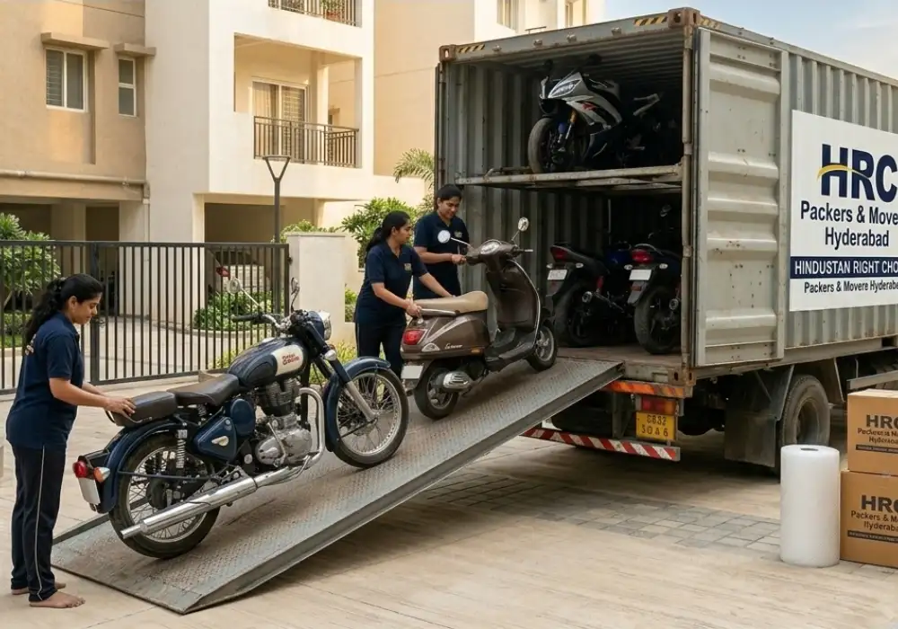 Secure bike transport service in Visakhapatnam by HRC Packers and Movers