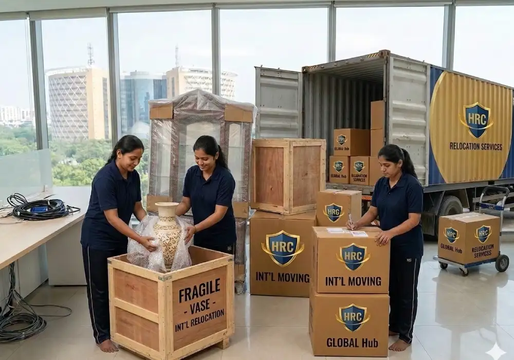 International packing services in Visakhapatnam for overseas relocation by HRC Packers