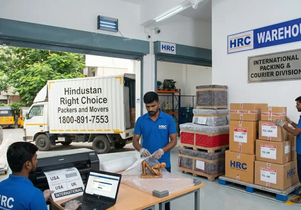 International packing services in Secunderabad for overseas relocation by HRC Packers