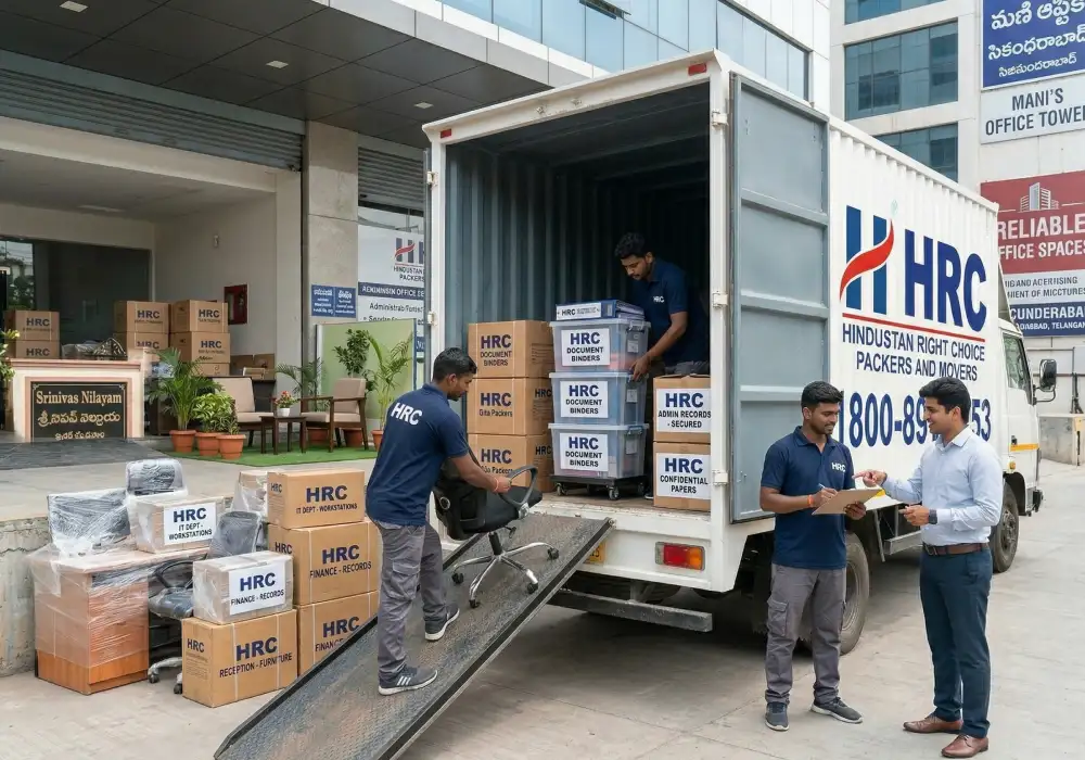Office shifting and relocation services in Sangapur by Professional HRC Packers
