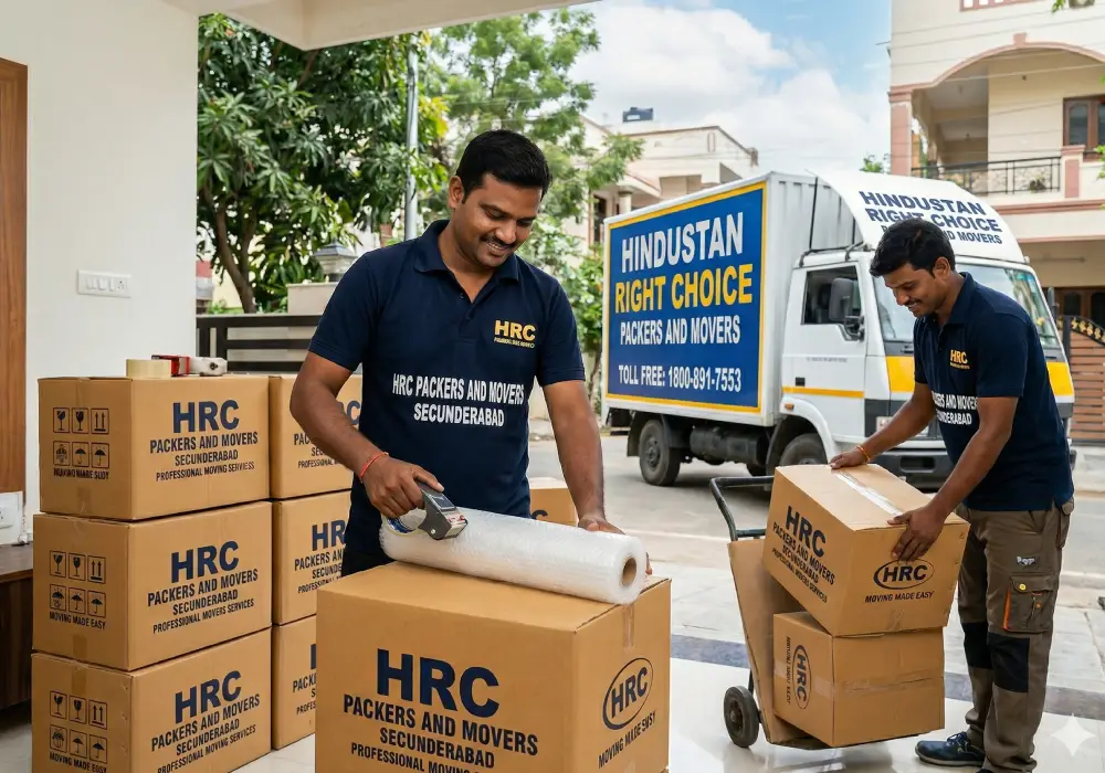 Professional packing and moving services in Secunderabad by HRC Packers